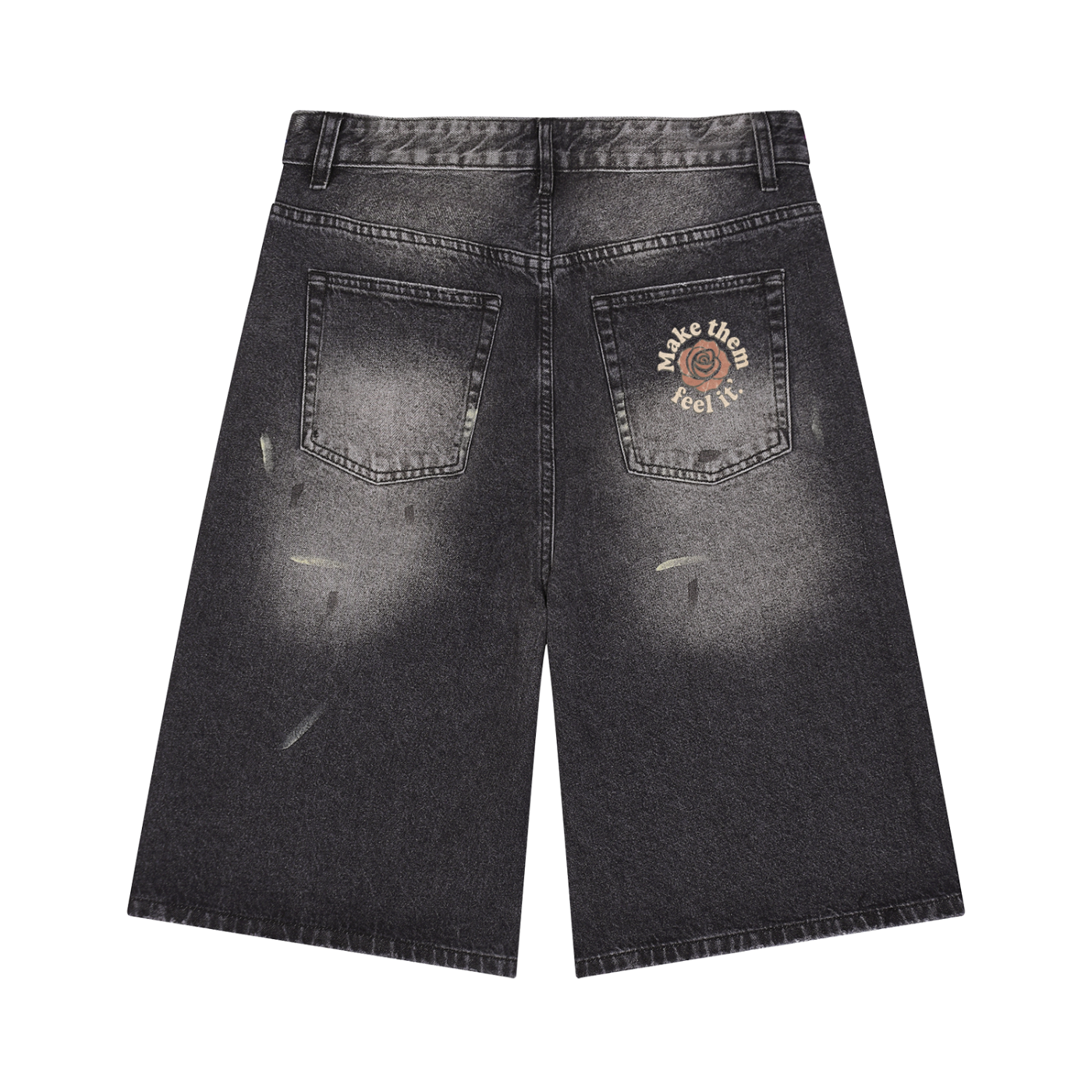 Urban Narcissist " Make them feel it" Black Jorts